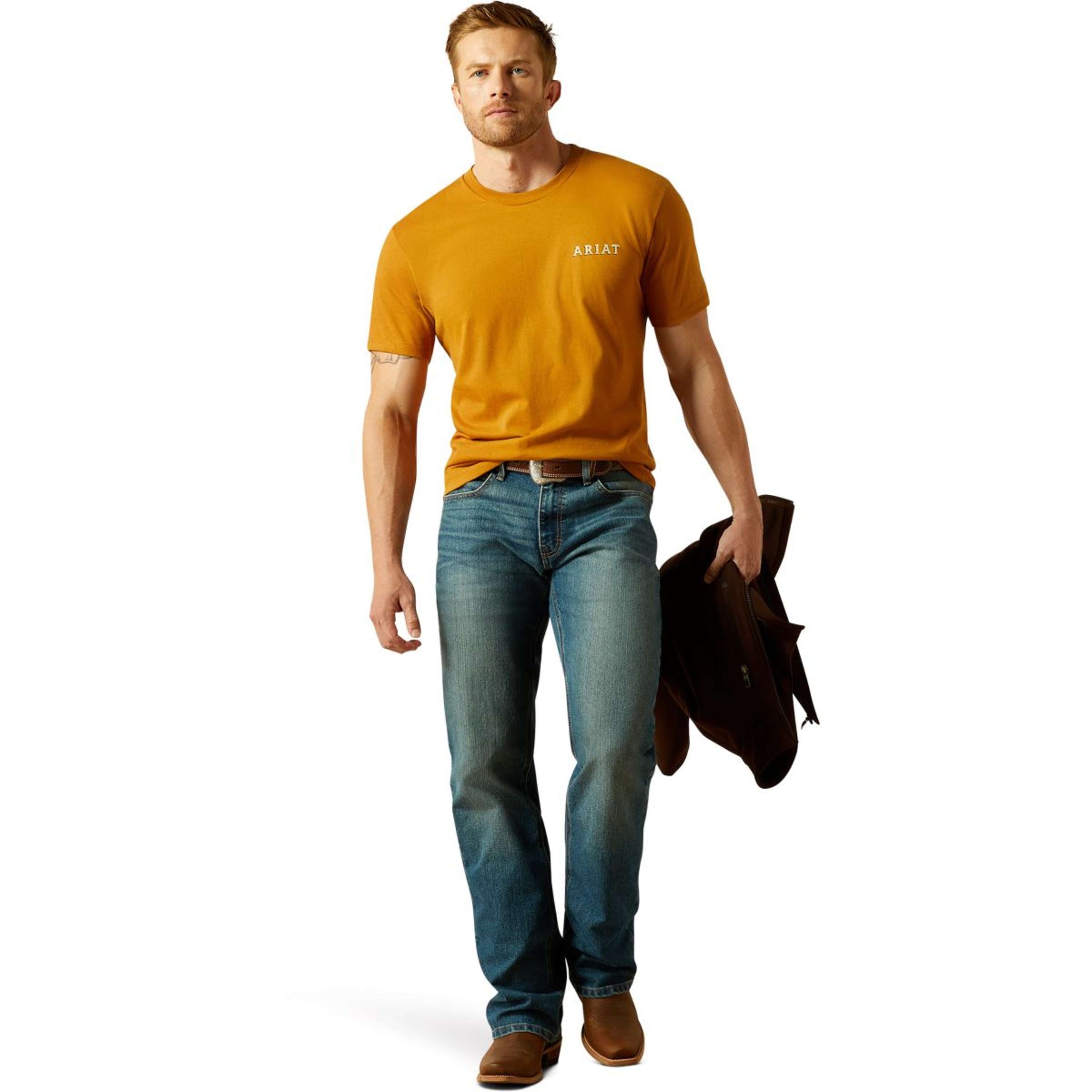 Ariat T-Shirt Scorpion Seal Hommes Orange Ariat T-Shirt Scorpion Seal Hommes Orange