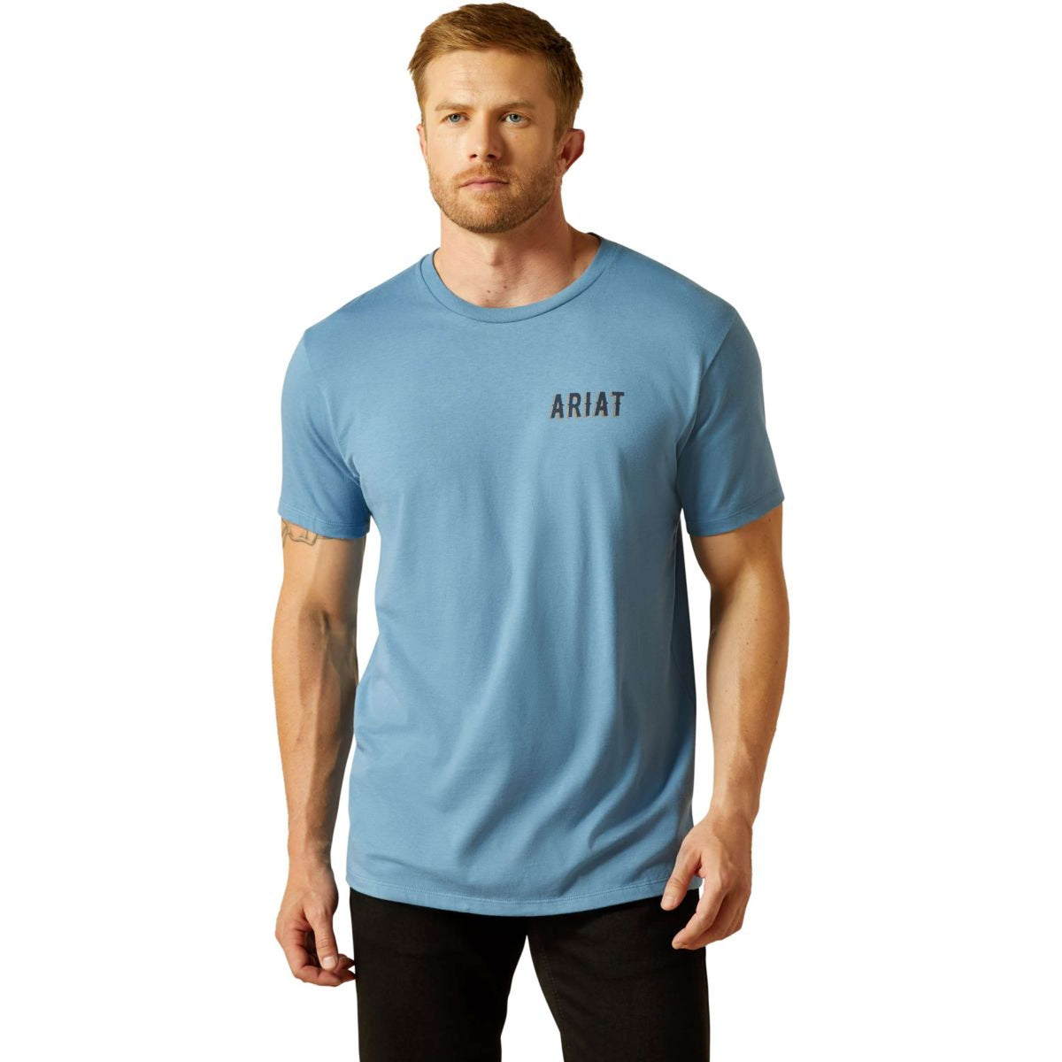 Ariat T-Shirt Blazing Saddle Hommes Bleu
