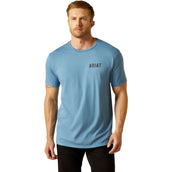 Ariat T-Shirt Blazing Saddle Hommes Bleu