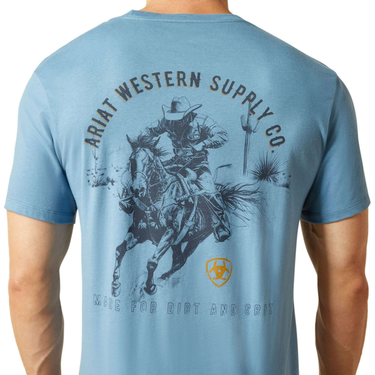 Ariat T-Shirt Blazing Saddle Hommes Bleu