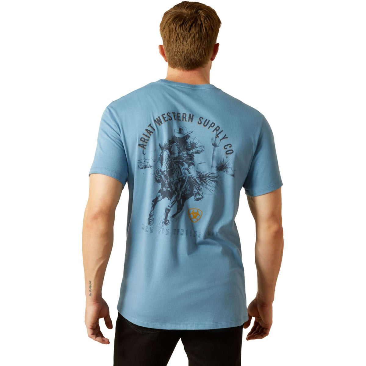 Ariat T-Shirt Blazing Saddle Hommes Bleu