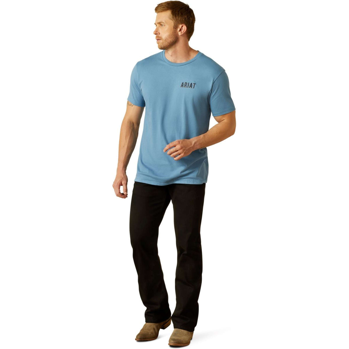 Ariat T-Shirt Blazing Saddle Hommes Bleu