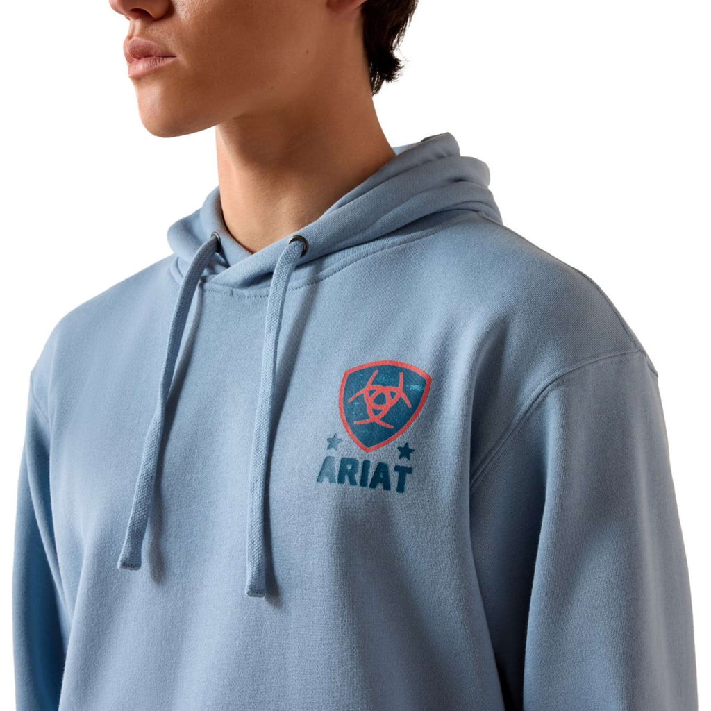 Ariat Pull Freedom Eagle Hommes Denim clair