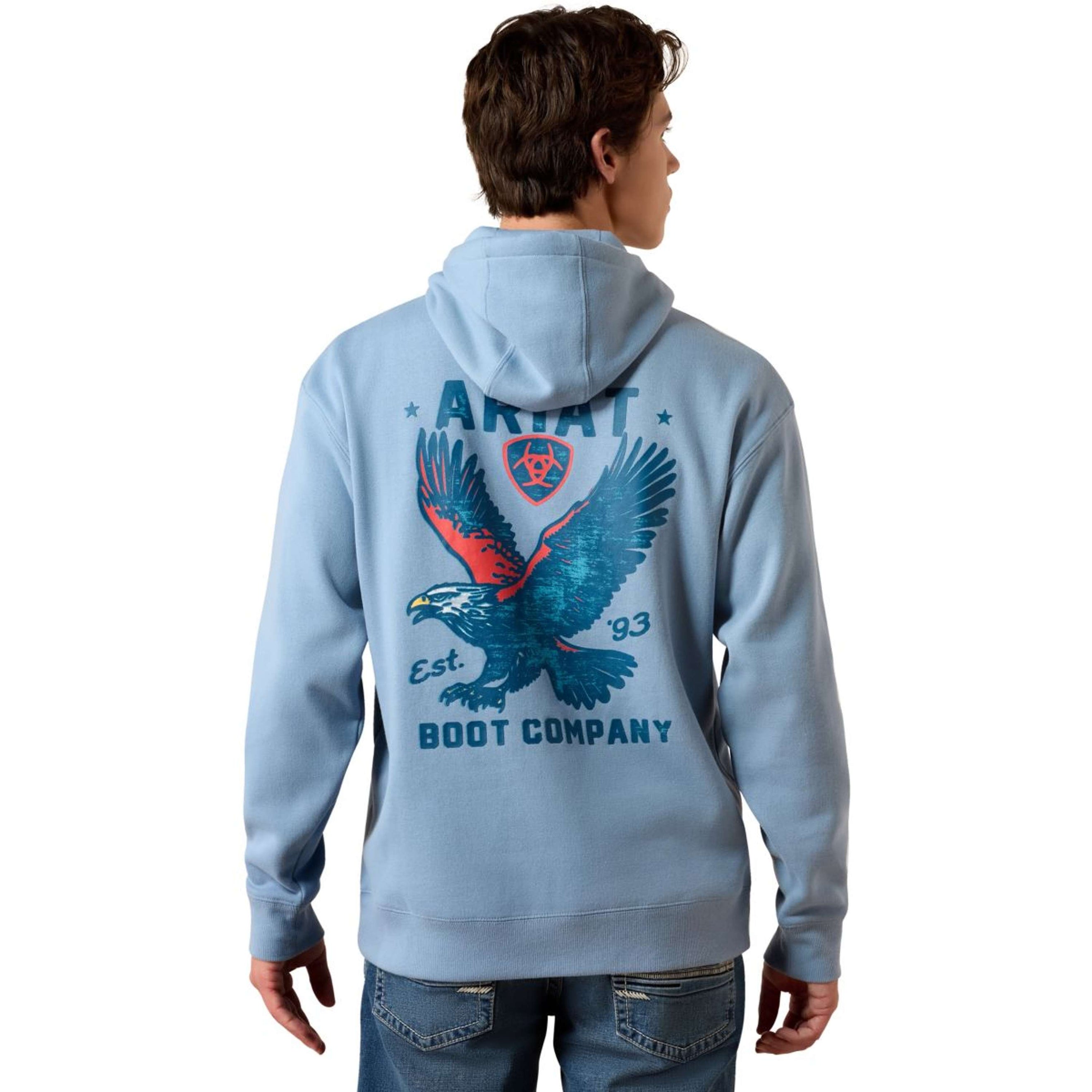 Ariat Pull Freedom Eagle Hommes Denim clair