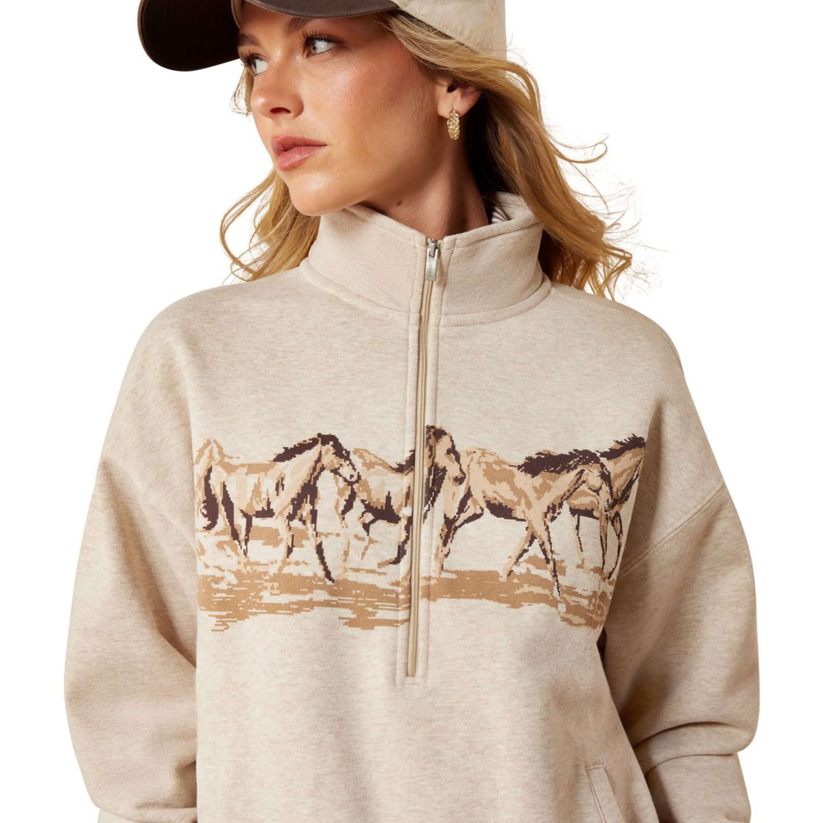 Ariat Pull-over Running Wild Femme Écru