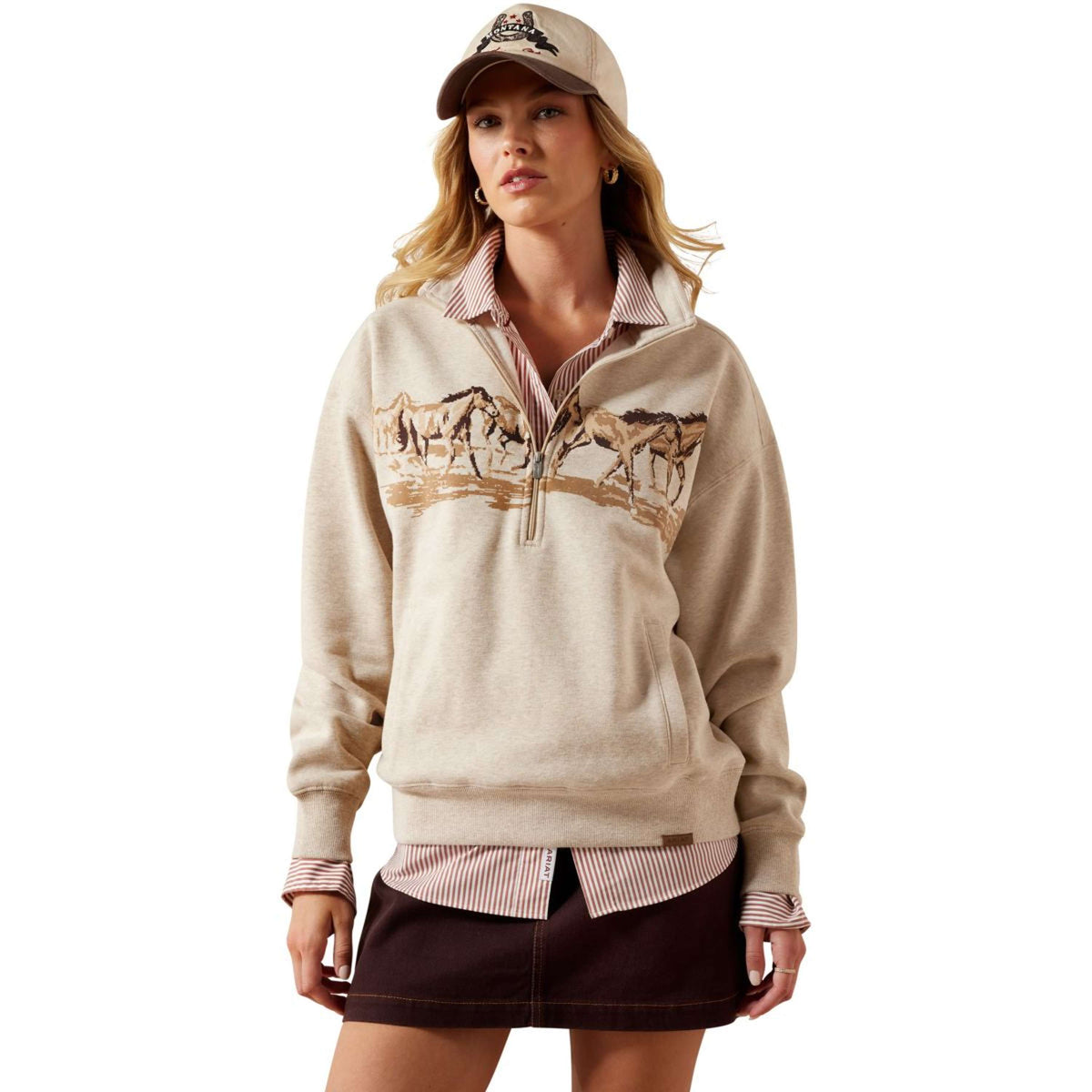 Ariat Pull-over Running Wild Femme Écru