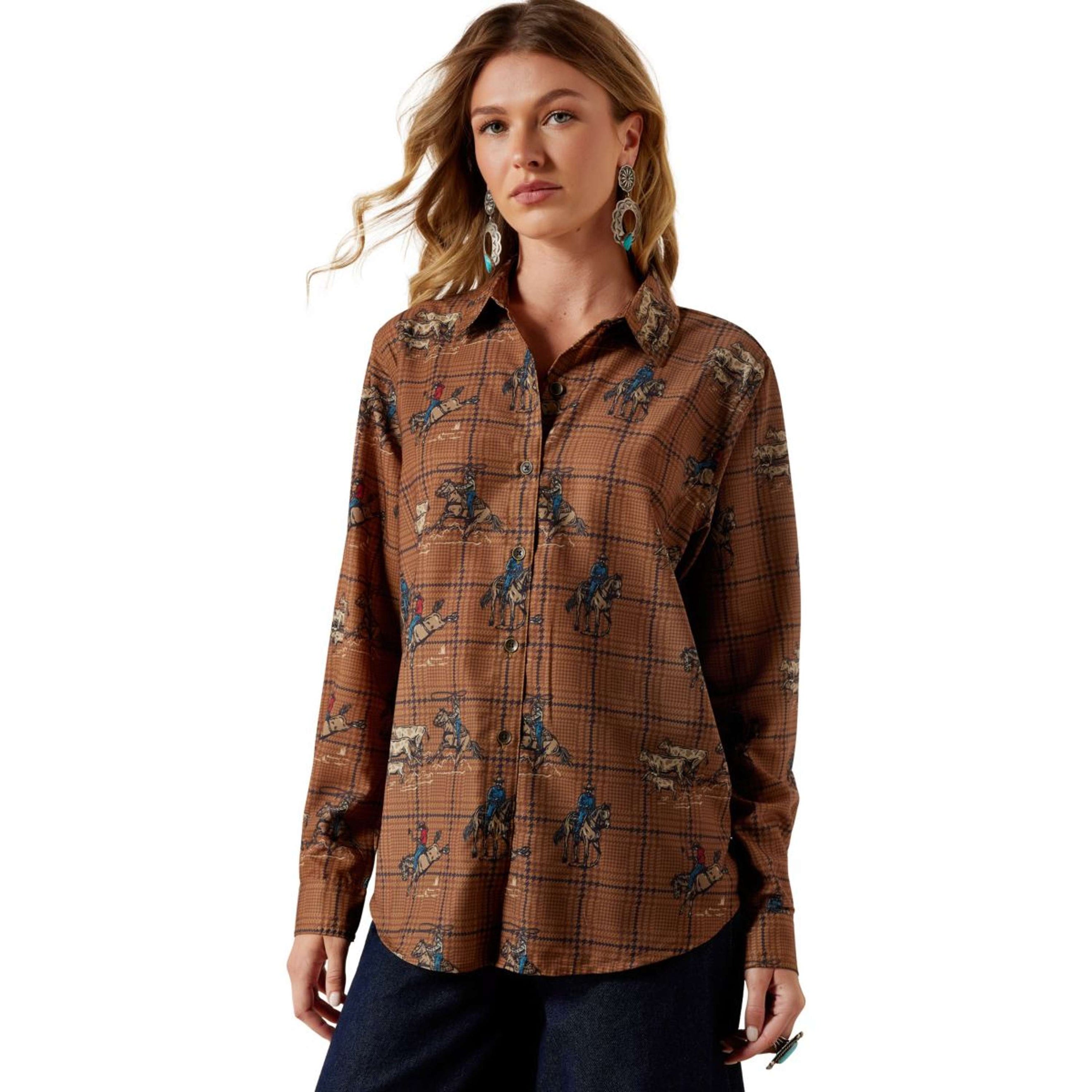 Ariat Blouse Homestyle Femme Marron