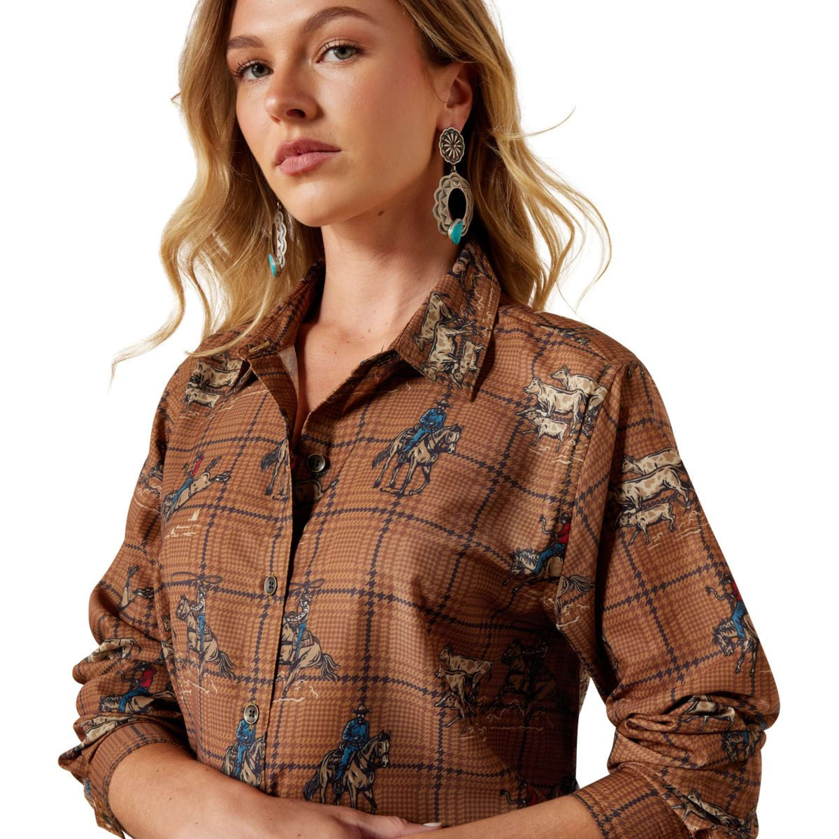 Ariat Blouse Homestyle Femme Marron