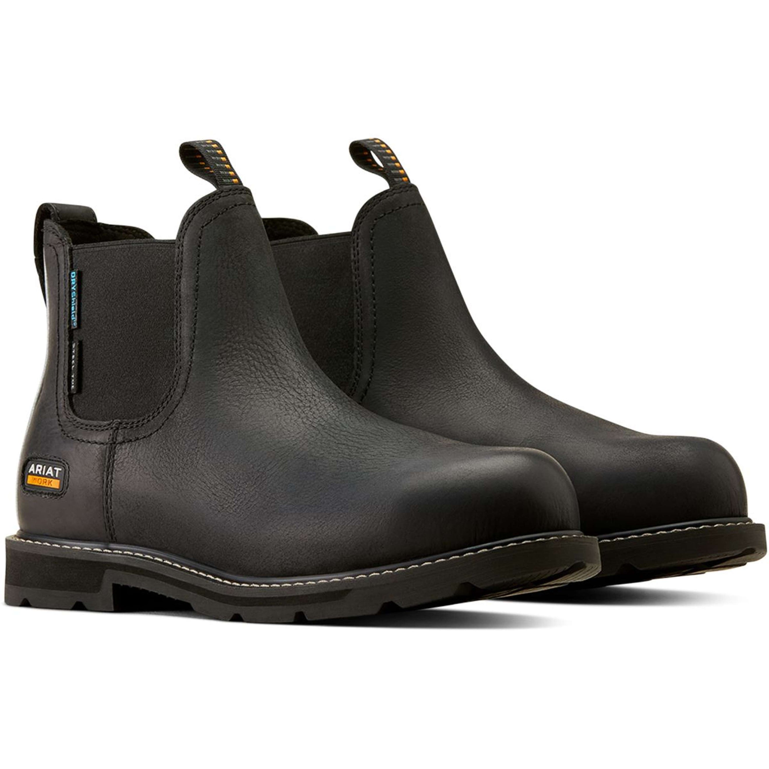Ariat Jodhpurs Groundbreaker Chelsea Waterproof Steel Toe Hommes Noir