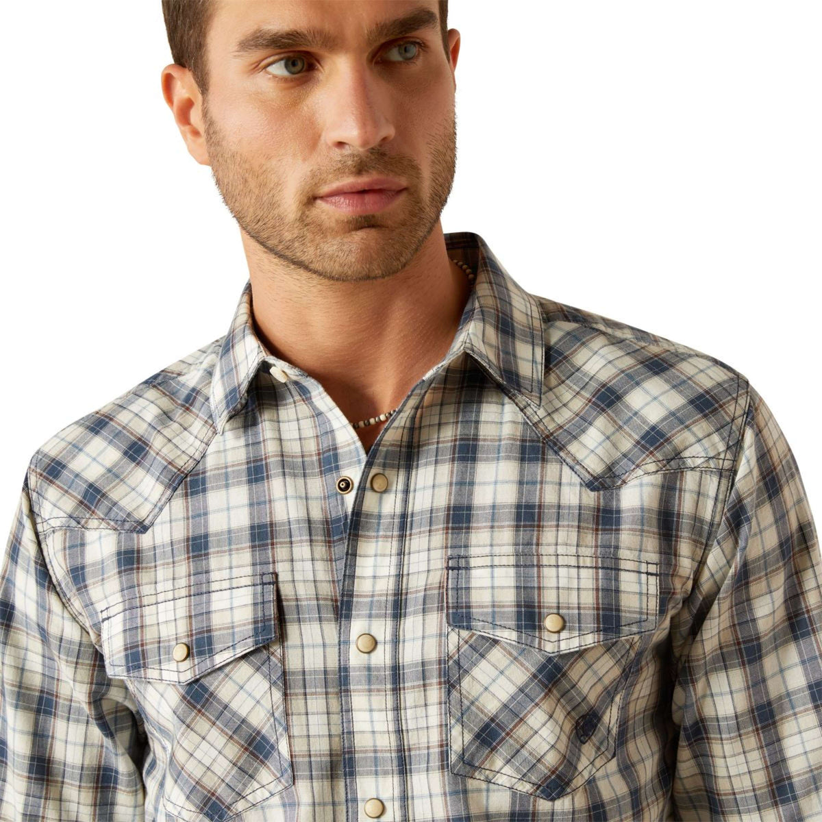 Ariat Chemise Western Hampton Retro Hommes Marin