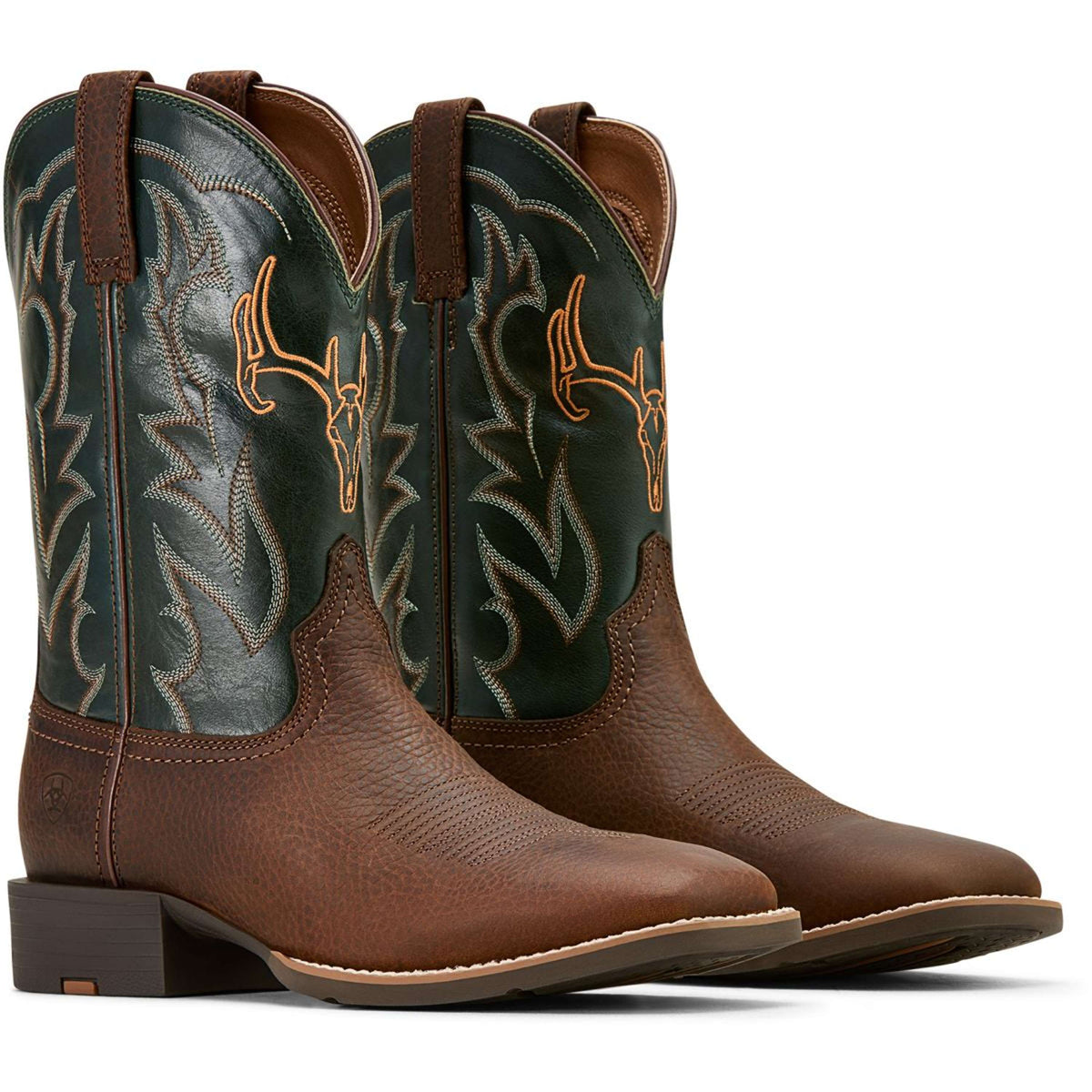 Ariat Bottes Western Sport Outdoor Hommes Brown Oiled/Tack Green