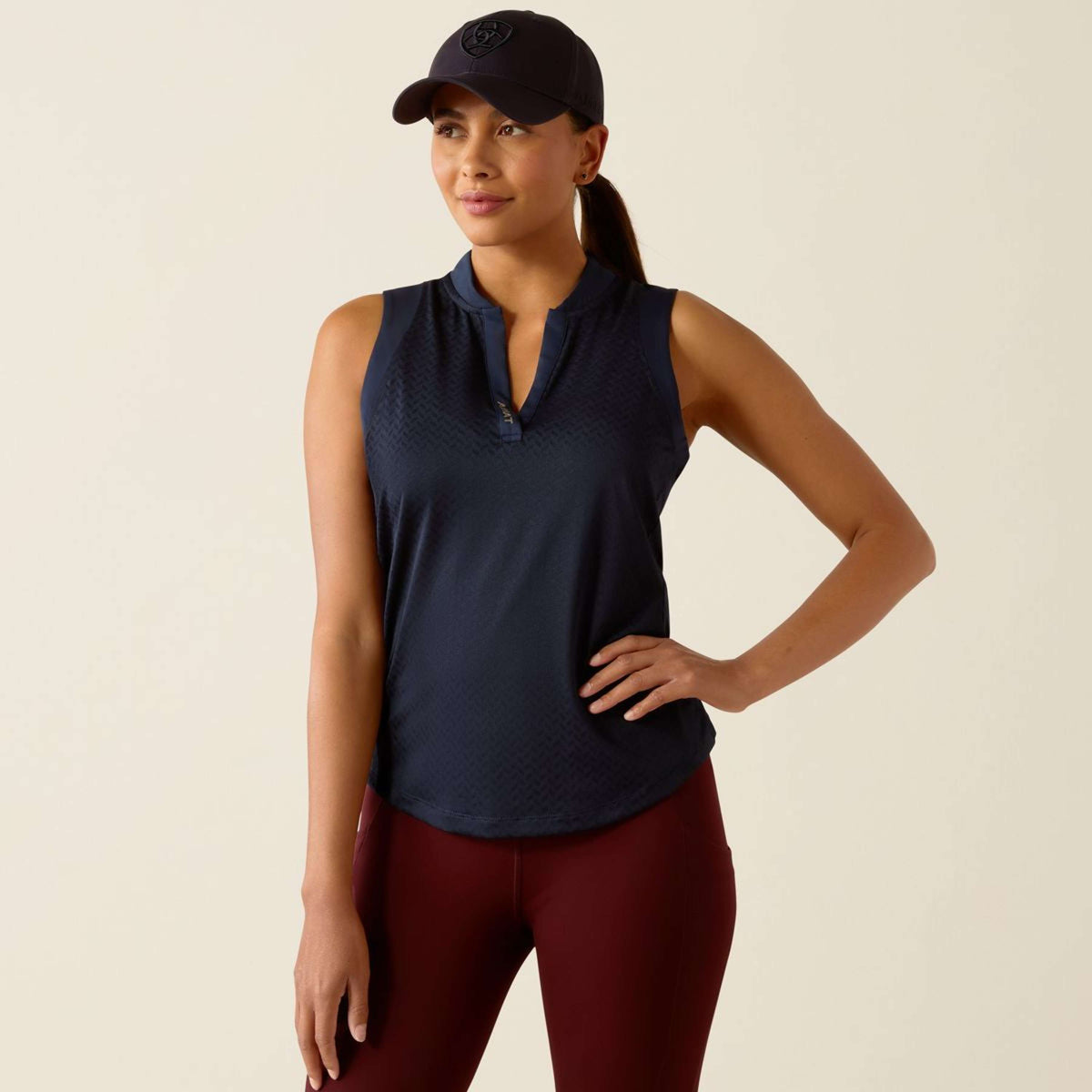 Ariat Haut Mesa Baselayer Sans Manche Navy Eclipse