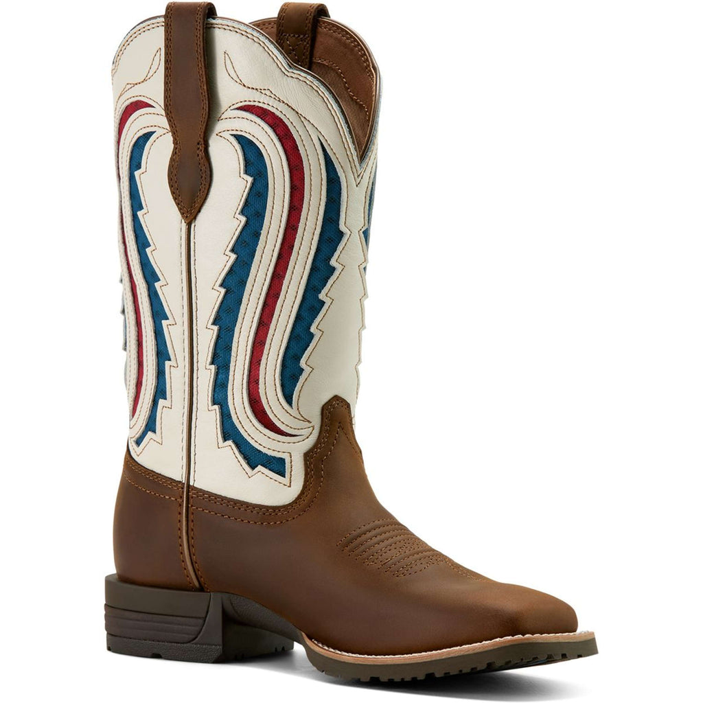 Ariat Bottes Western Hybrid Ranchwork Venttek Femme Distressed Brown/Crema