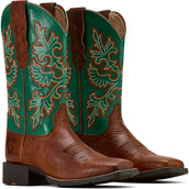 Ariat Bottes Western Round Up Stretchfit Femme Arizona Brown/Aged Jade