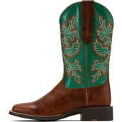 Ariat Bottes Western Round Up Stretchfit Femme Arizona Brown/Aged Jade