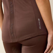 Ariat T-Shirt Breathe 1/2 Zip Femme Pommel Brown