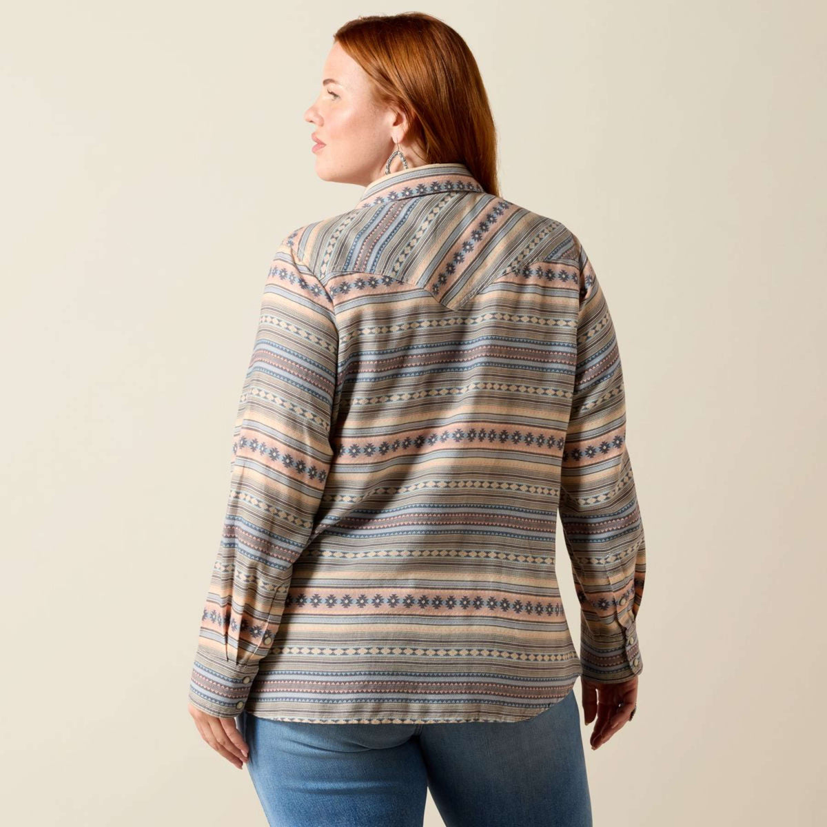 Ariat Blouse Arizona Western Femme Ombre Blue Southwest