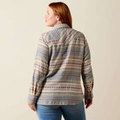 Ariat Blouse Arizona Western Femme Ombre Blue Southwest