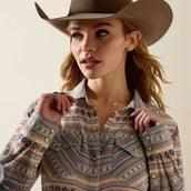 Ariat Blouse Arizona Western Femme Ombre Blue Southwest