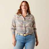 Ariat Blouse Arizona Western Femme Ombre Blue Southwest