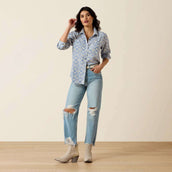 Ariat Blouse Billie Jean Femme Ashleigh Blue Crystal Southwes