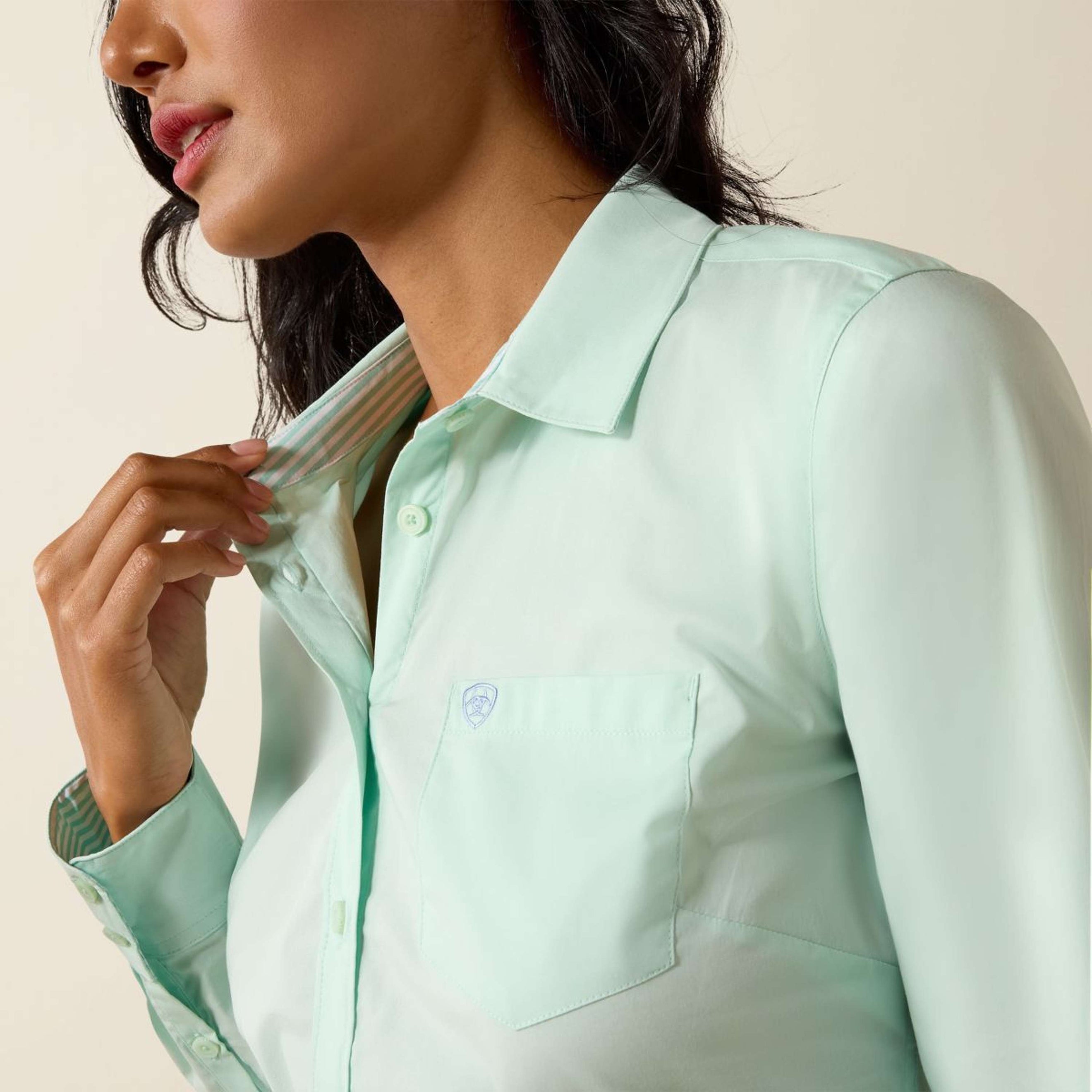 Ariat Chemise Team Kirby Longues Manches Dusty Aqua Ariat Chemise Team Kirby Longues Manches Dusty Aqua