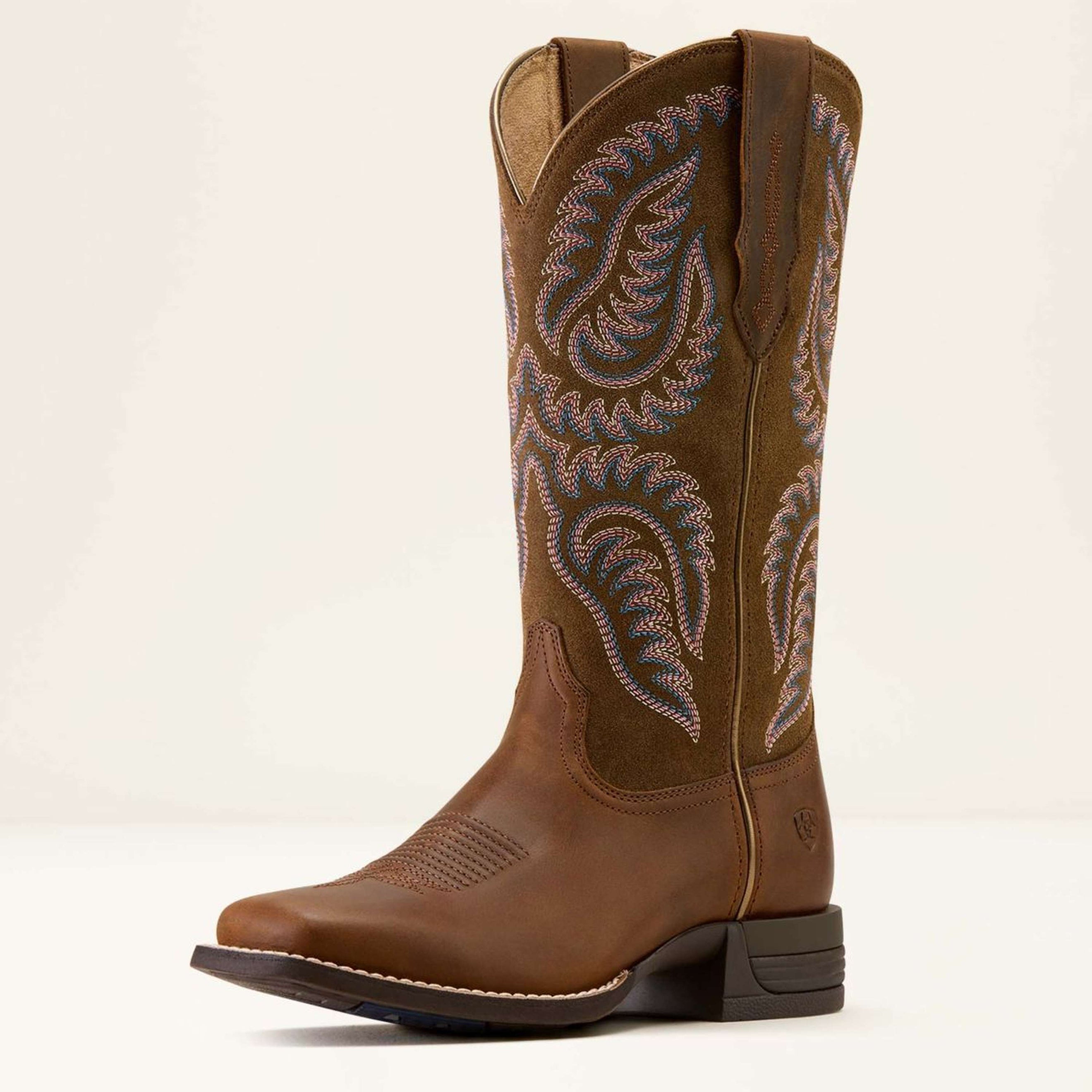 Ariat Bottes Western Cattle Caite Femme Distressed Brown/Adobe Clay
