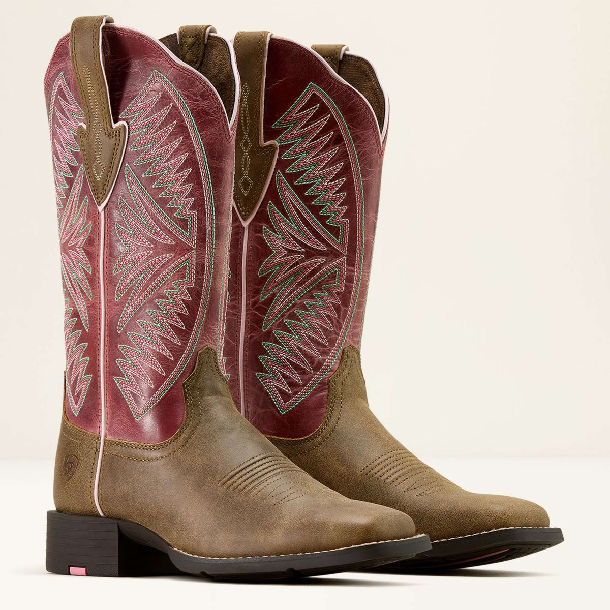 Ariat Bottes Western Round Up Ruidoso Femme Brown Bomber/Dusty Rose