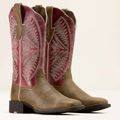 Ariat Bottes Western Round Up Ruidoso Femme Brown Bomber/Dusty Rose