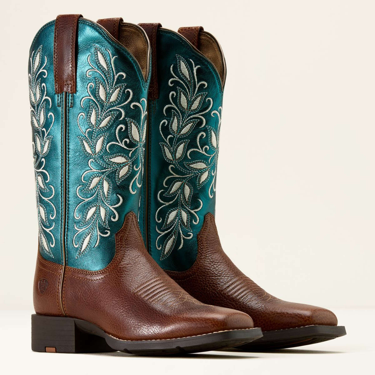 Ariat Bottes Western Round Up Holly Femme Beasty Brown/Metallic Sea