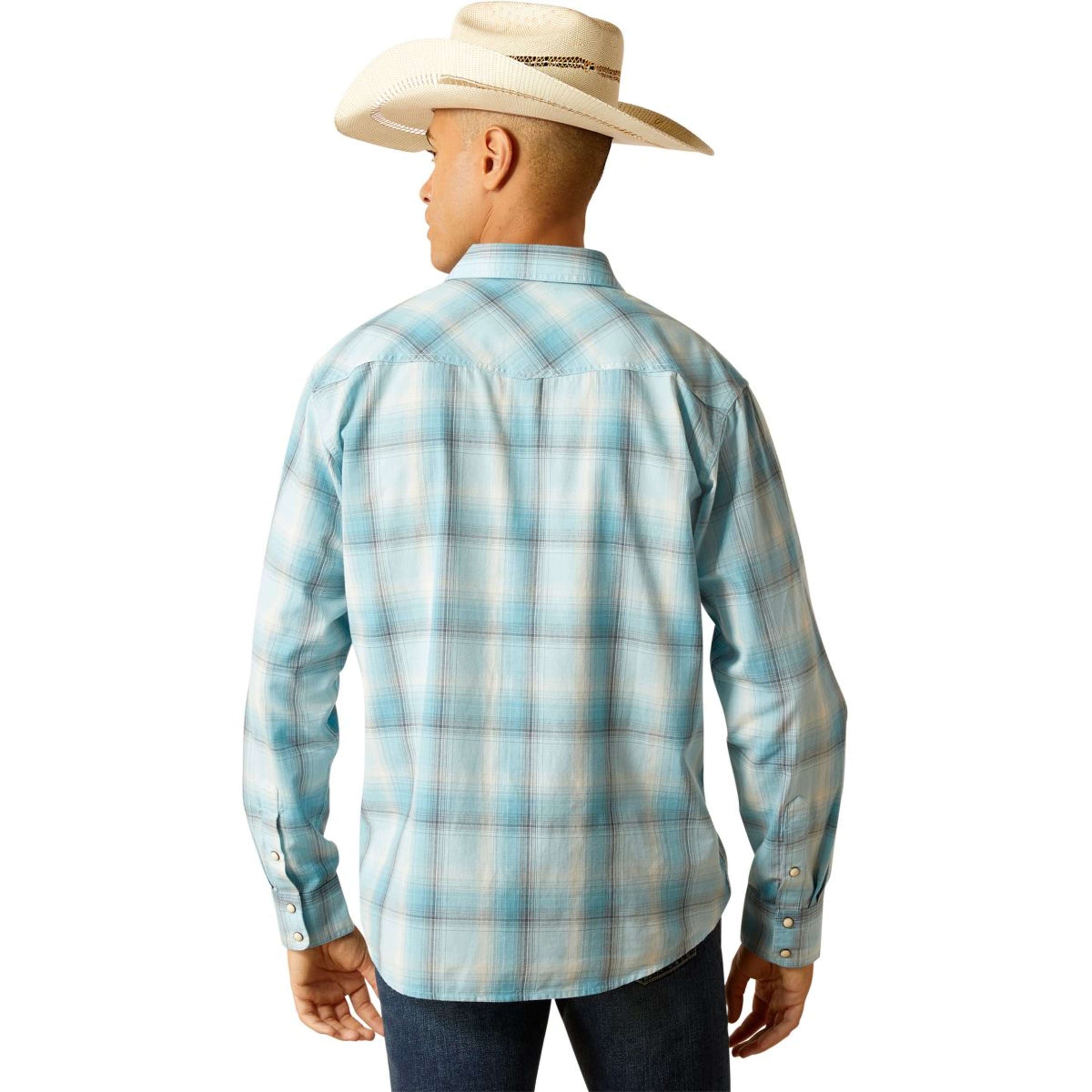 Ariat Blouse Henryk Hommes Bleu à Carreaux