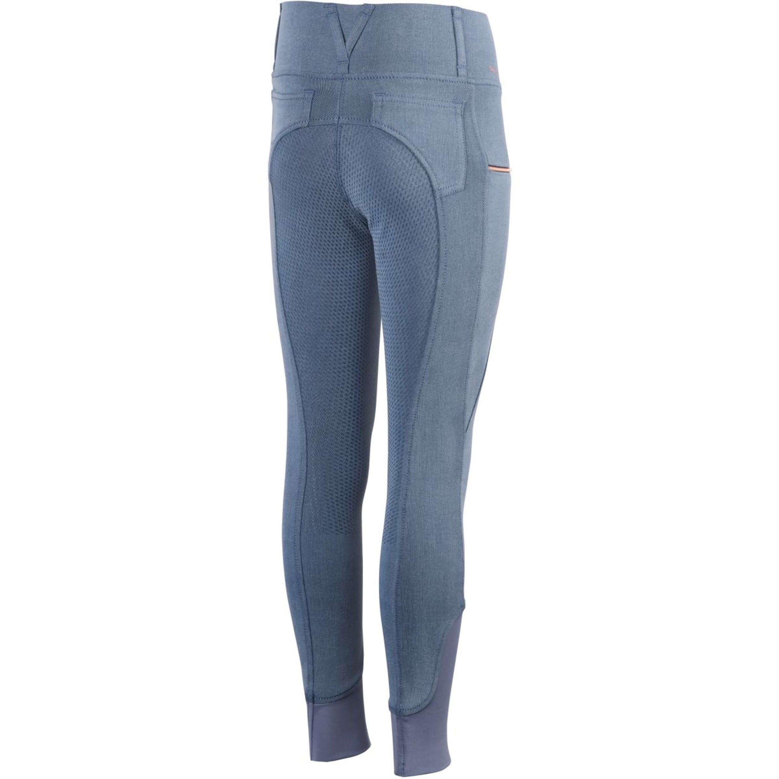 Harry's Horse Pantalon d'Équitation Loulou Denim Fiss Full Grip Bleu