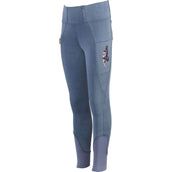 Harry's Horse Pantalon d'Équitation Loulou Denim Fiss Full Grip Bleu