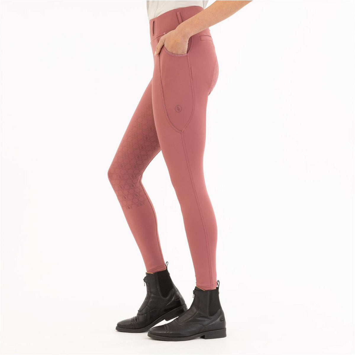 BR Legging d'Équitation Ilana Full Grip Roan Rouge