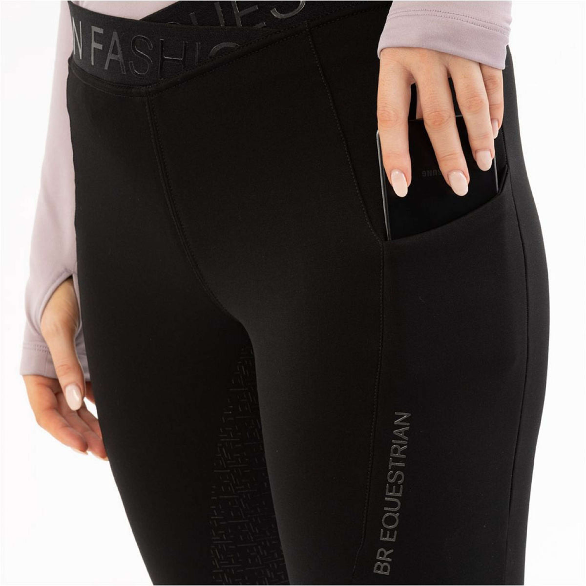 BR Legging d'Équitation AW25 Jesslynn Femme Partie Siege en Silicone Meteorite
