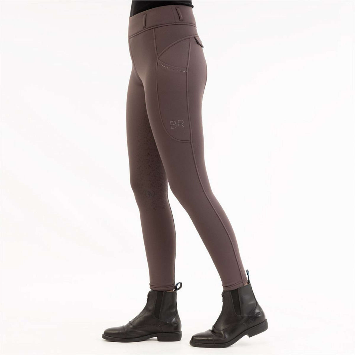 BR Legging d'Équitation AW25 Jolie Femme Partie Siege en Silicone Raisin