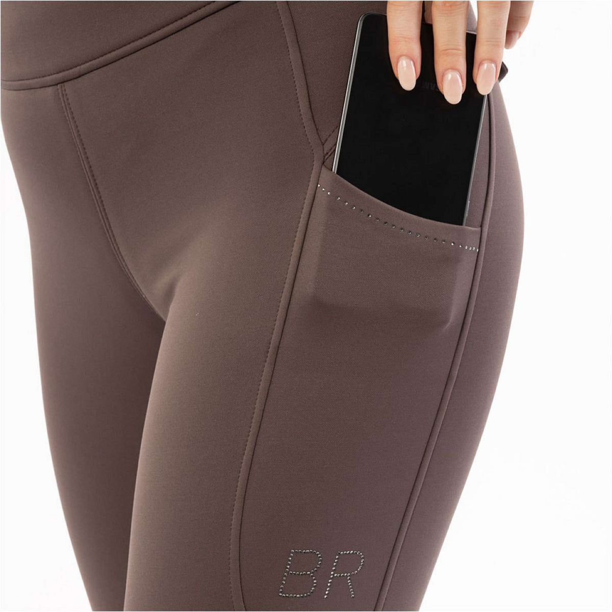 BR Legging d'Équitation AW25 Jolie Femme Partie Siege en Silicone Raisin