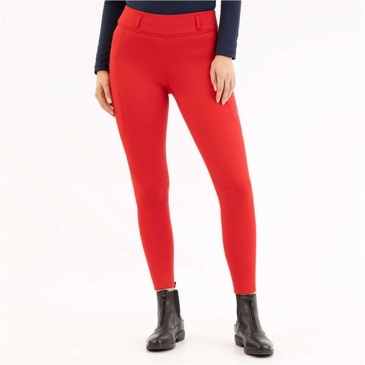 BR Legging d'Équitation AW25 Jolie Femme Partie Siege en Silicone Rouge Tango
