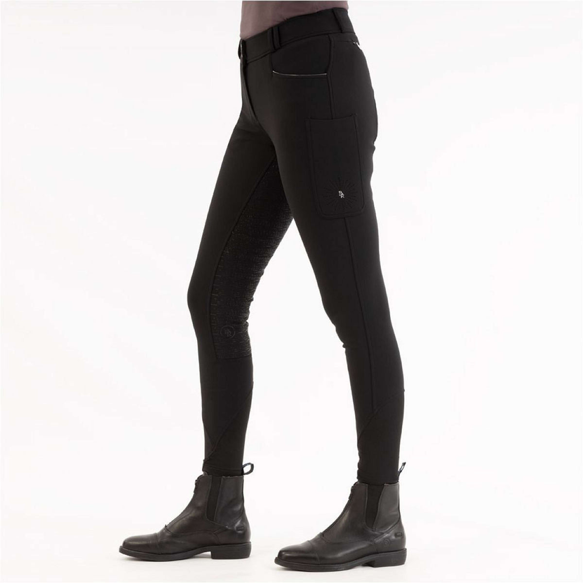 BR Pantalon d'Équitation AW25 Softshell Jude Femme Partie Siege en Silicone Meteorite