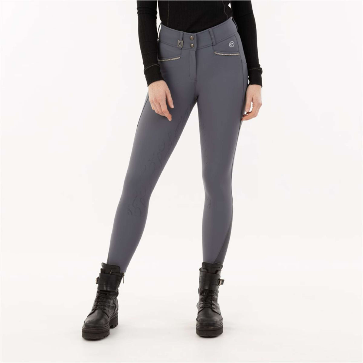 ANKY Pantalon d'Équitation Galtic XR232102 Silicone Fond de Peau Turbulence