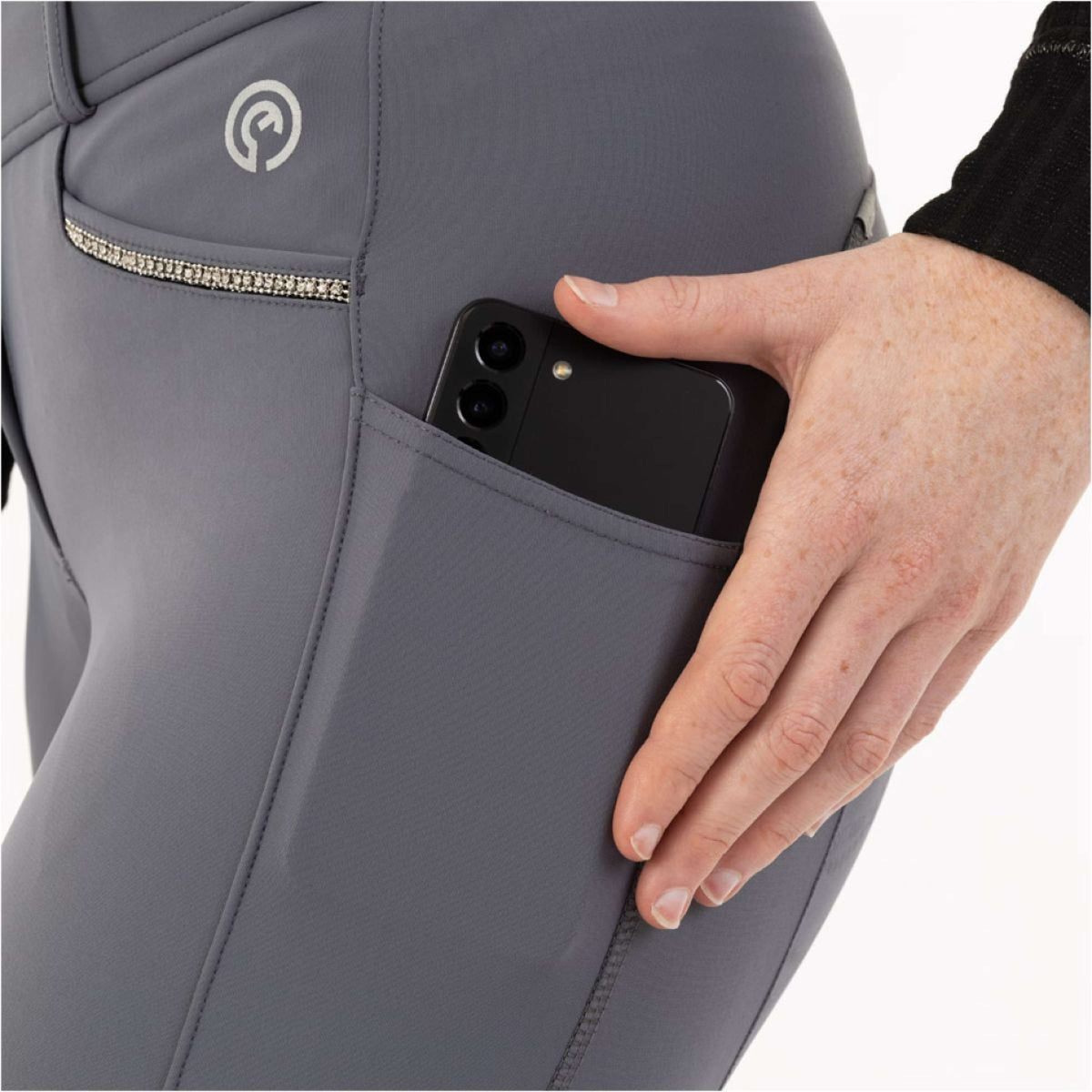 ANKY Pantalon d'Équitation Galtic XR232102 Silicone Fond de Peau Turbulence