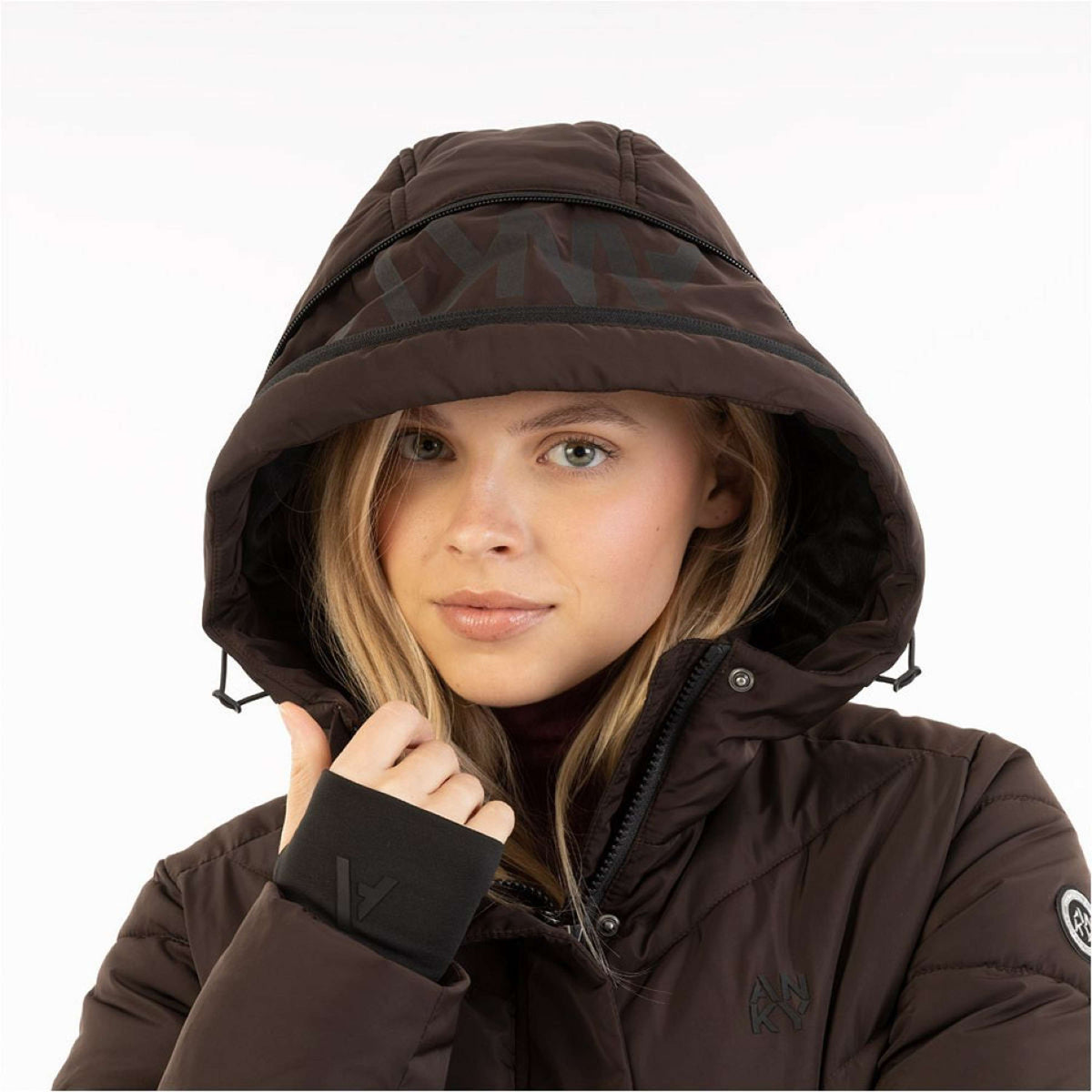 ANKY Veste Longue AW25 Puffer Chocolate Torte