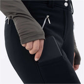 BR Pantalon d'Équitation Dominique Softshell Silicone Fond de Peau Meteorite