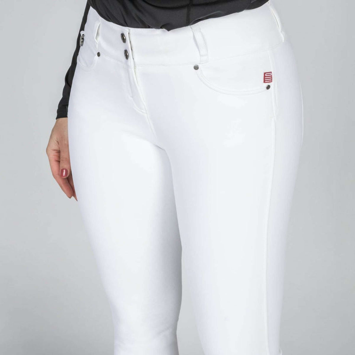 Back on Track Pantalon d'Équitation Julia Full Grip Blanc