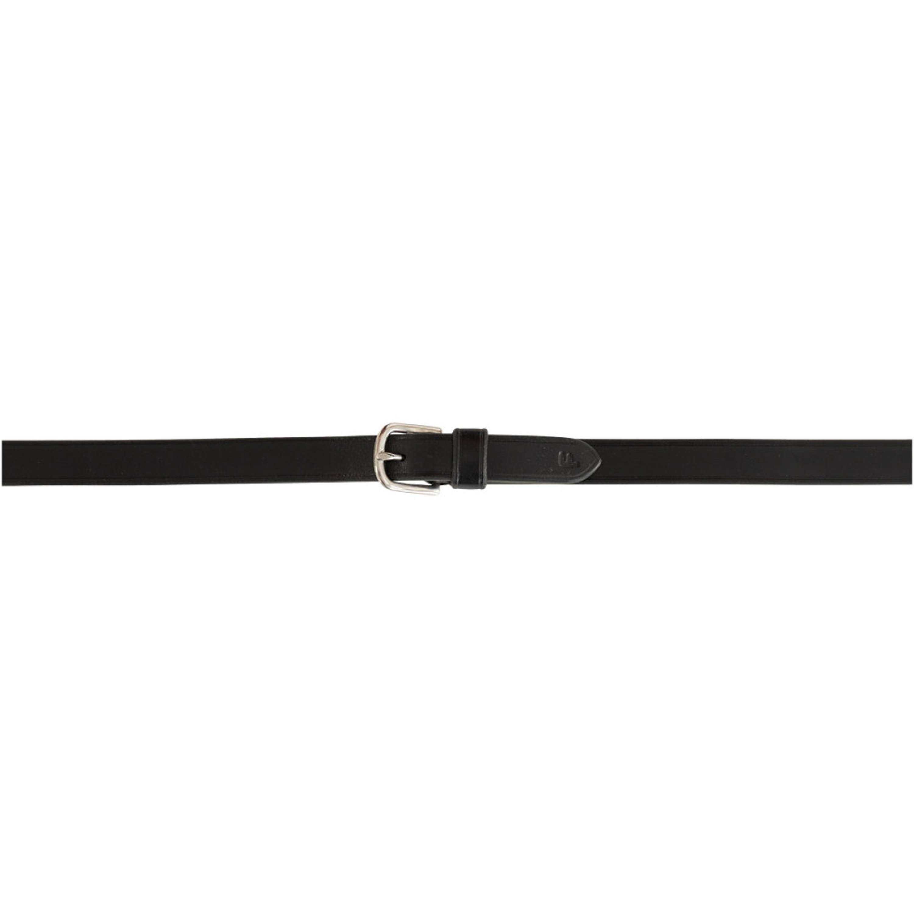 BR Rênes Cuir avec Arrêts Noir/Argent