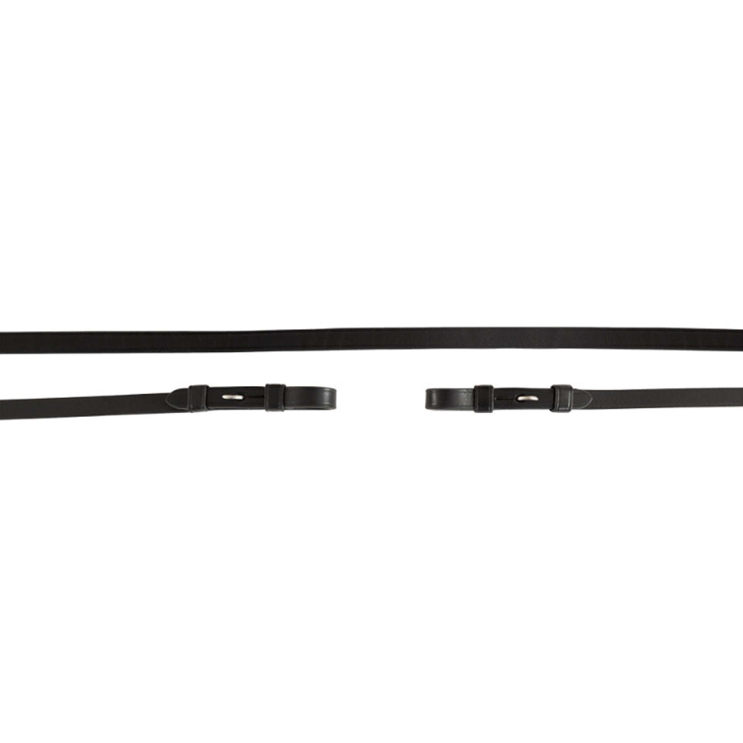 BR Rênes de Filet Cuir Fermé 13mm Blind Noir/Argent