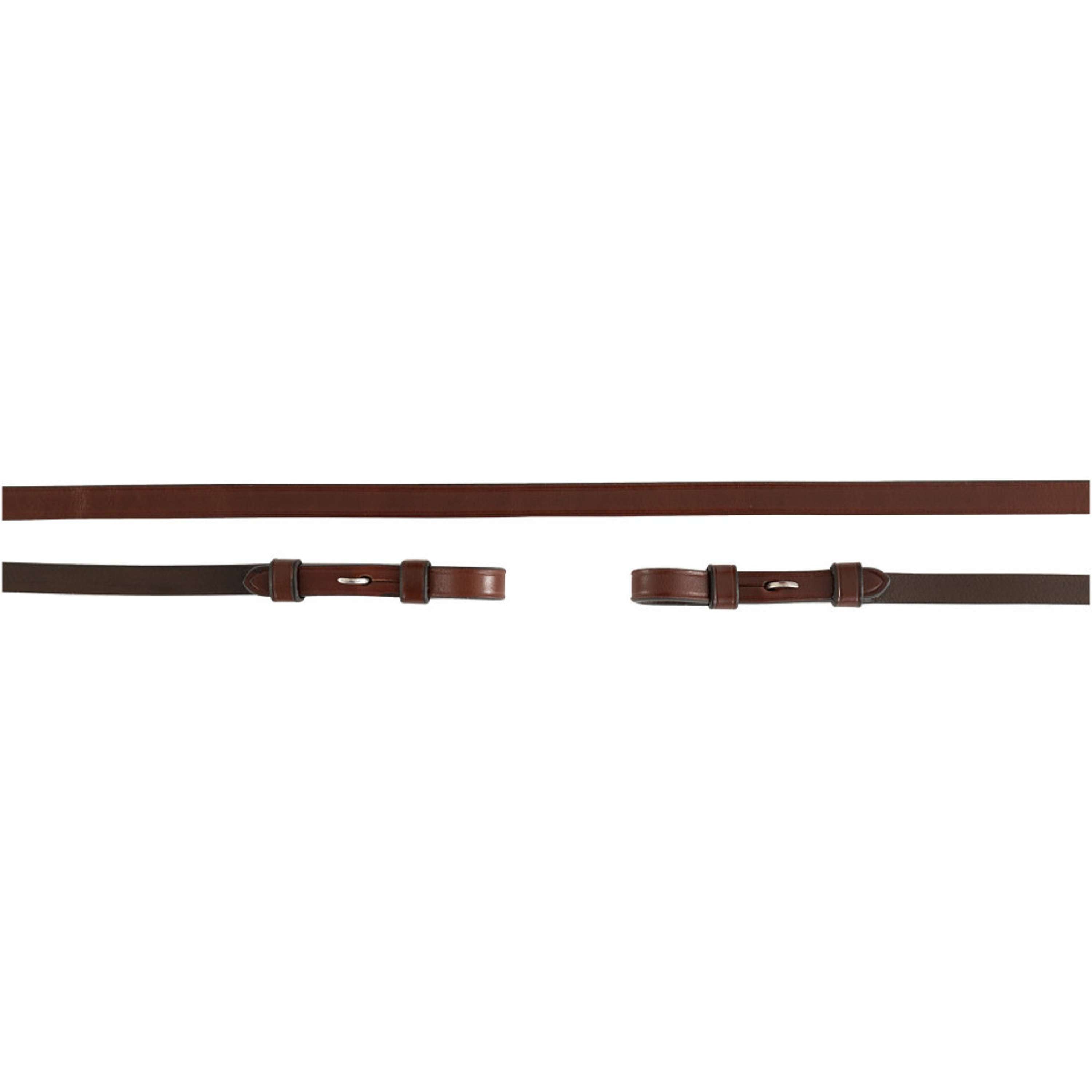 BR Rênes de Filet Cuir Fermé 13mm Blind Oak/Silver