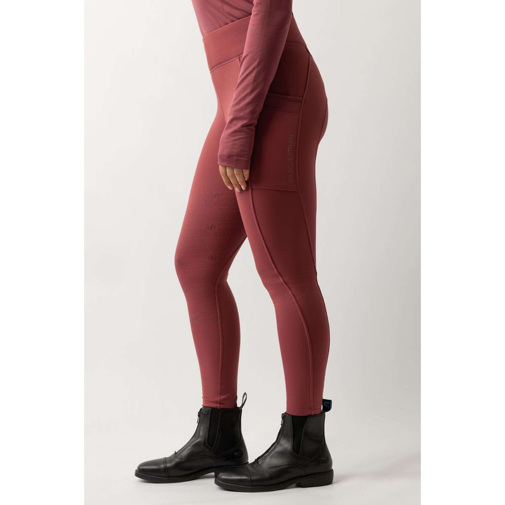 BR Legging d'Équitation Lelie Full Grip Dames Maroon Red
