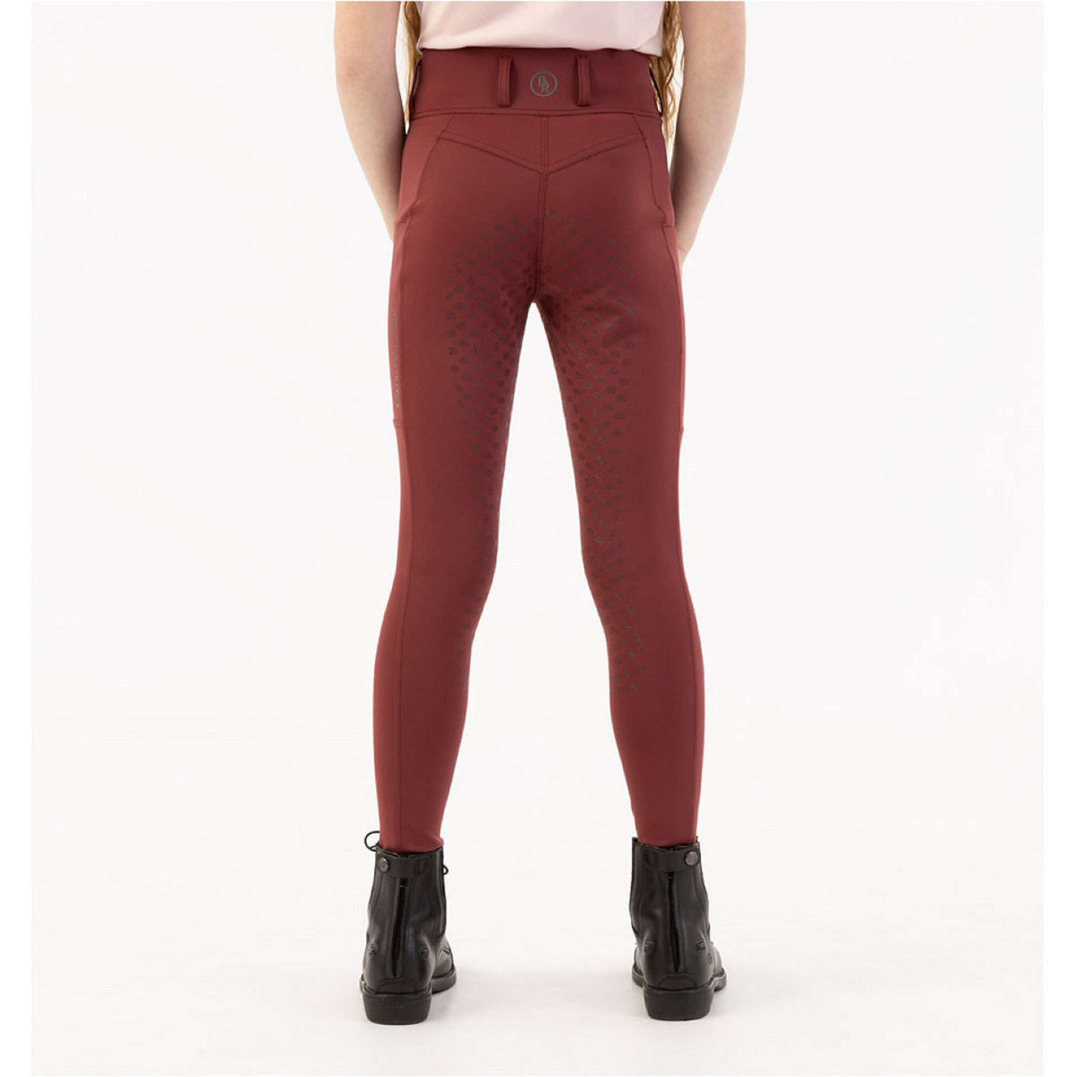 BR Legging d'Équitation Eevolv Kika Kids Full Grip New Maroon