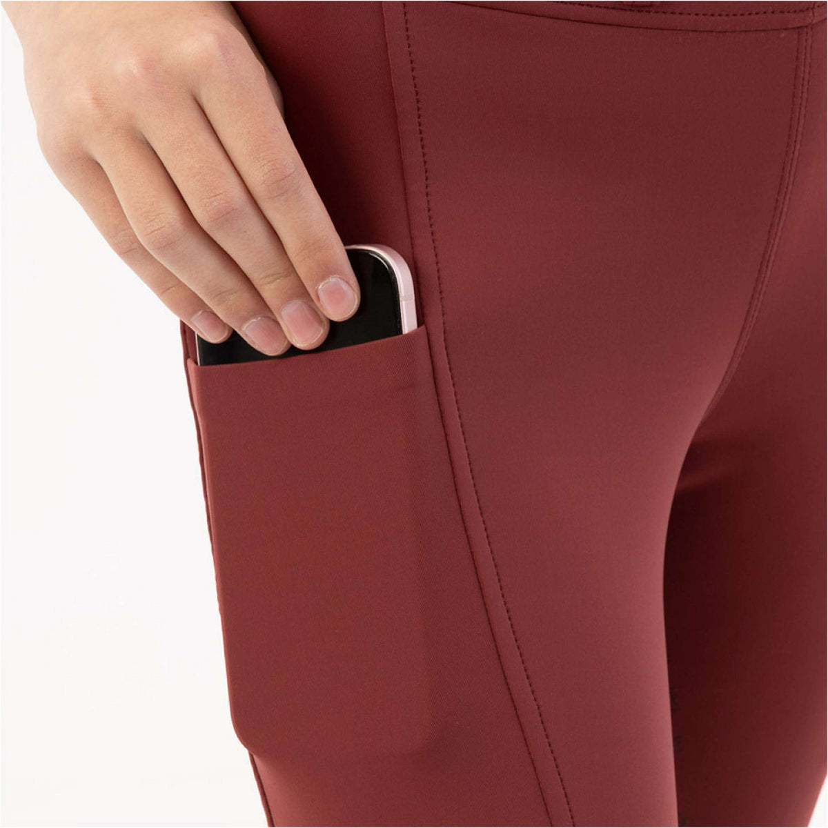 BR Legging d'Équitation Eevolv Kika Kids Full Grip New Maroon